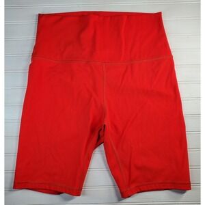 HeyNuts Womens Red Elastic Waist Activewear Athletic Shorts Size Medium 8-10